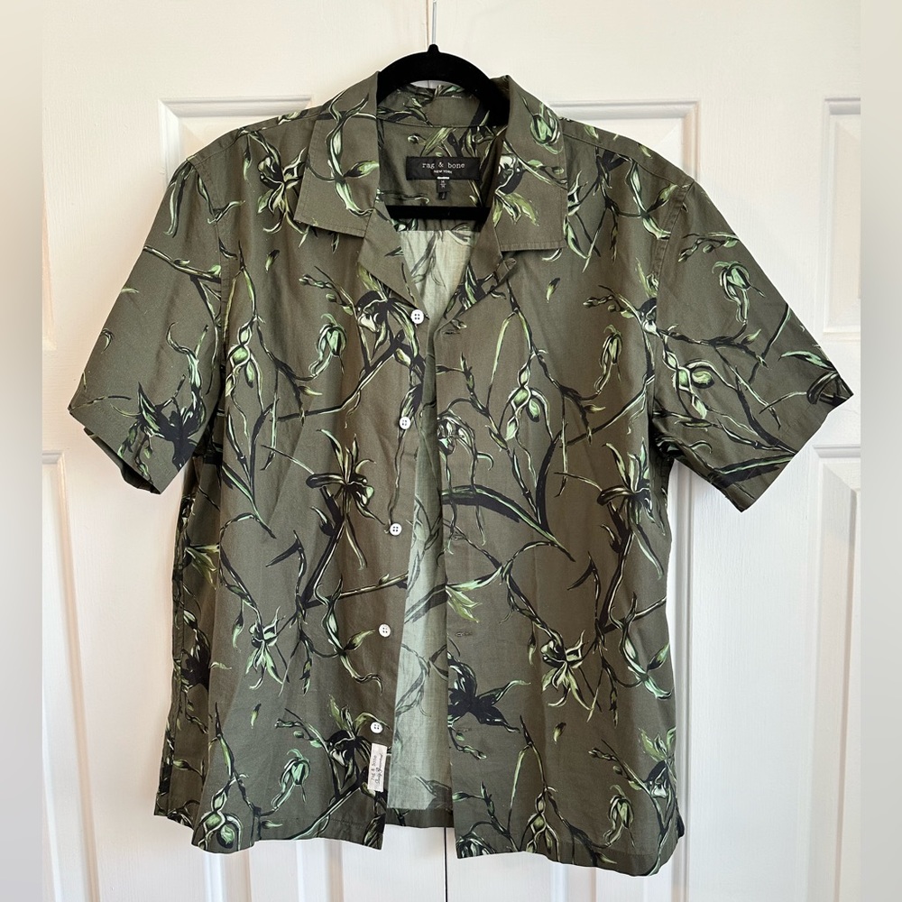 RAG & BONE - Avery Viscose Camp Shirt Size Medium